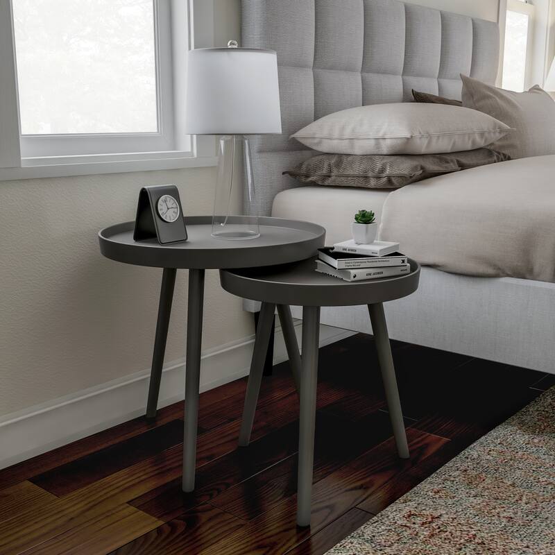 Lavish Home Set of 2 Nesting End Tables