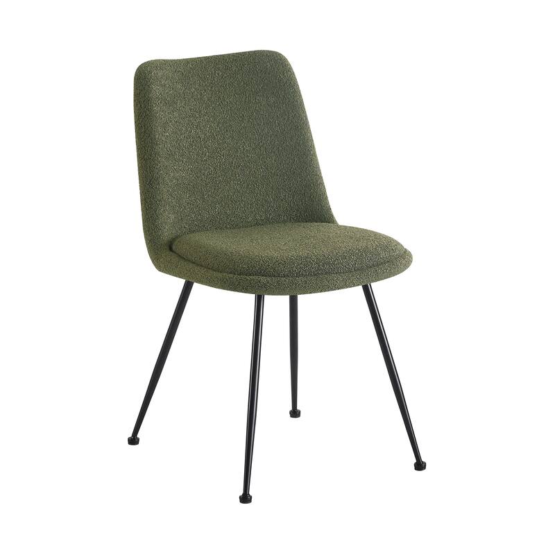 Porthos Home Soren Fabric Armless Dining Chairs with Steel Legs, Set of 2