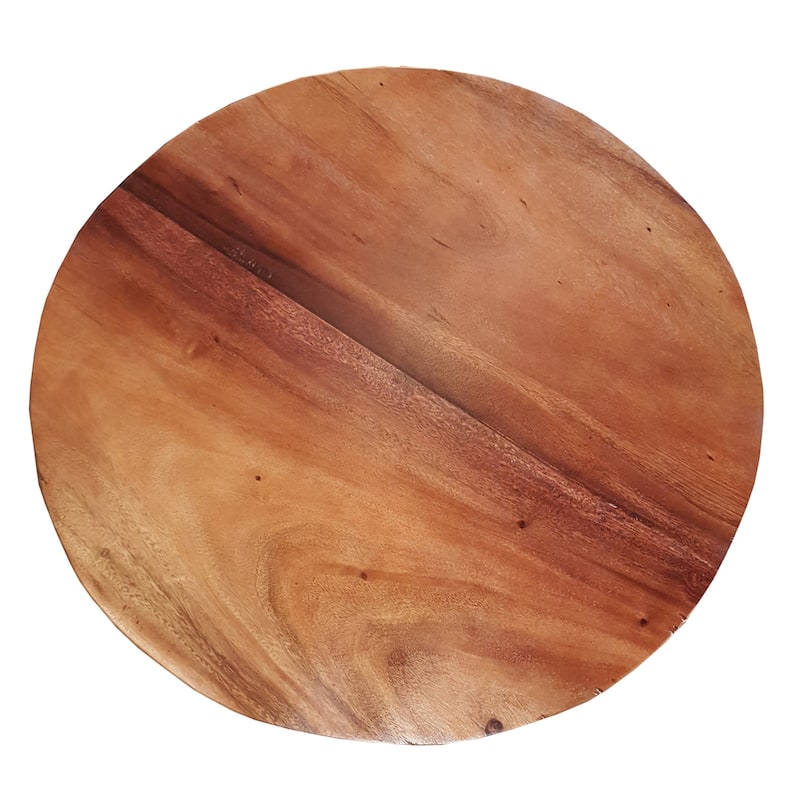Chic Teak Suar Live Edge Round Coffee Table - 32 inch