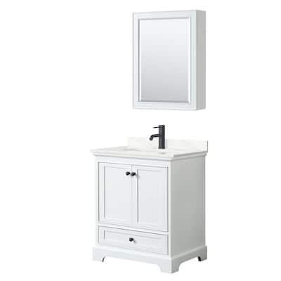 Deborah 30-inch Single Vanity, Quartz Top, Medicine Cabinet