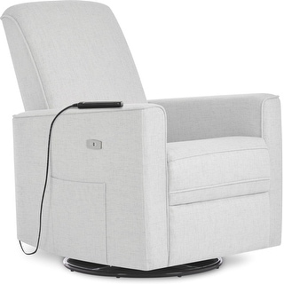 Evolur Harlow Deluxe Upholstered Plush Seating Glide Rocker