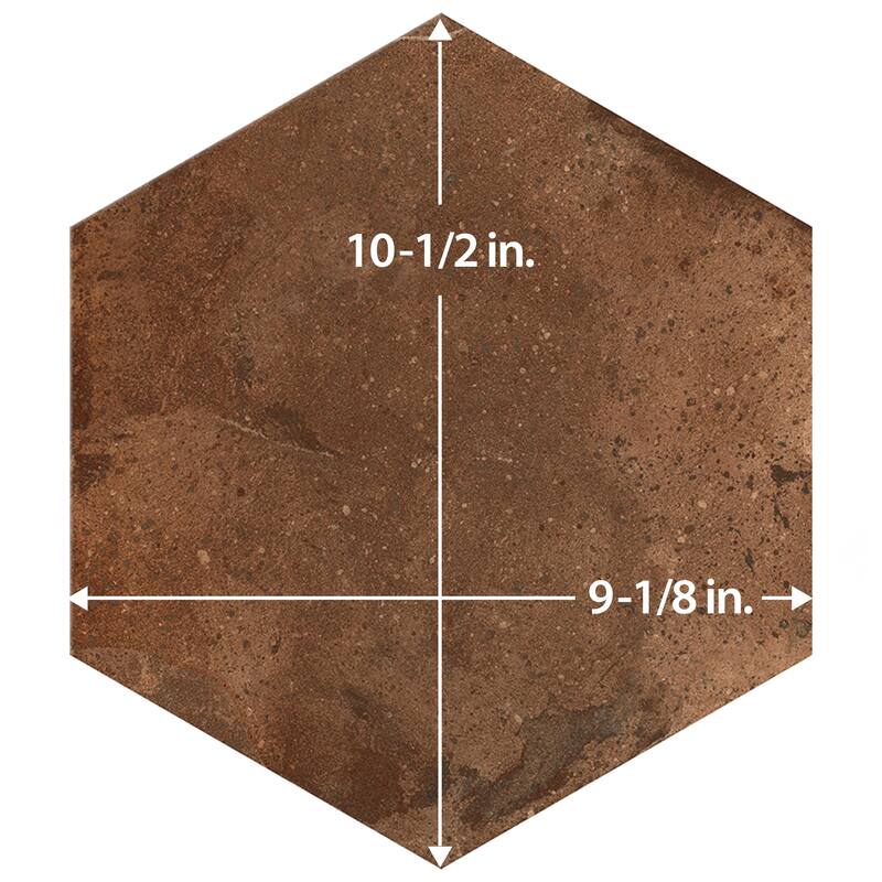 Merola Tile Archai Hex Bold 9-1/8" x 10-1/2" Porcelain Floor and Wall Tile