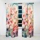 preview thumbnail 2 of 5, Designart "Watercolor Pink And Blue Seashell Symphony" Coastal Tropical Curtain - Room Darkening No Pattern Curtain - 1 Panel