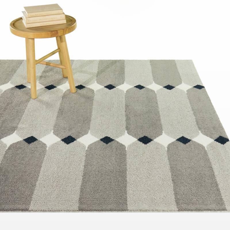 Barlow Southwest Modern Area Rug - Dark Grey/Light Grey - 5'3" x 7'