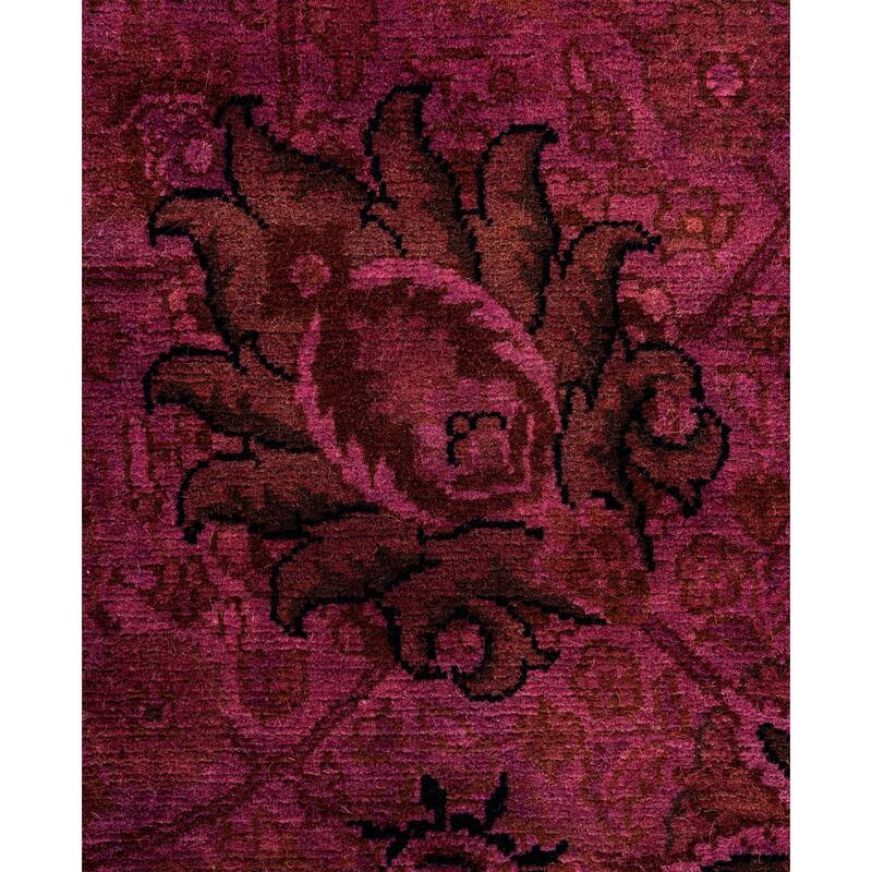 Overdyed One-of-a-Kind Hand-Knotted Area Rug - Pink - 6' 1" x 6' 1"
