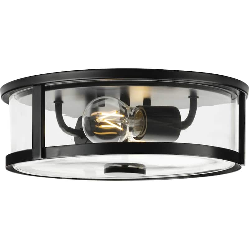 Progress Lighting P350253 Gilliam 2 Light 13" Wide Flush Mount Drum