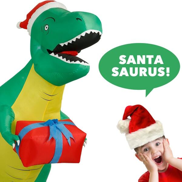 Shop Holidayana 8 Ft Inflatable Christmas T Rex Outdoor Decoration
