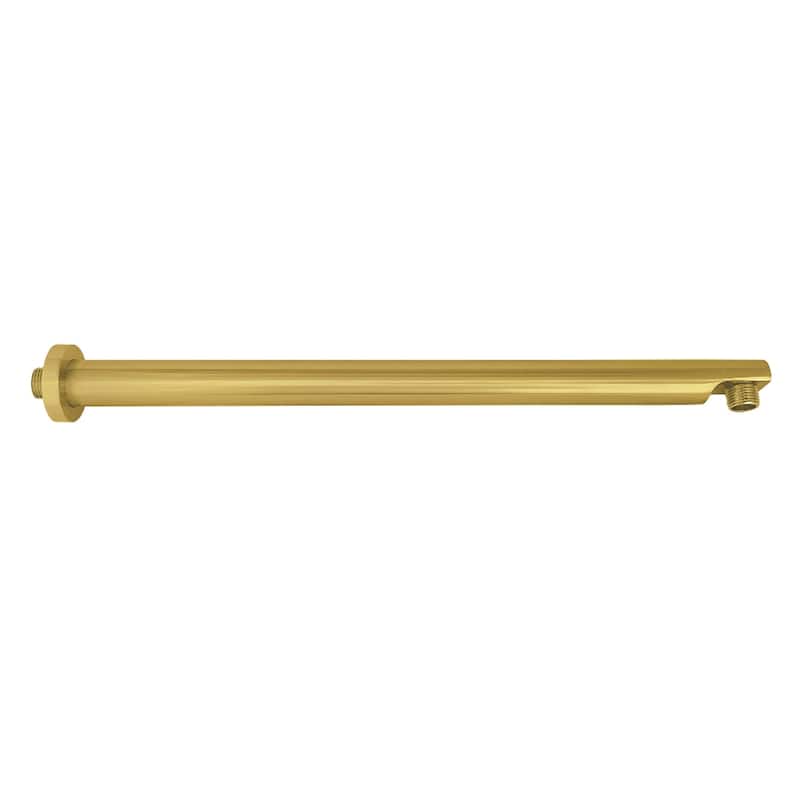 Kingston Brass AquaElements 18-Inch Brass Shower Arm with Flange - Brushed Brass