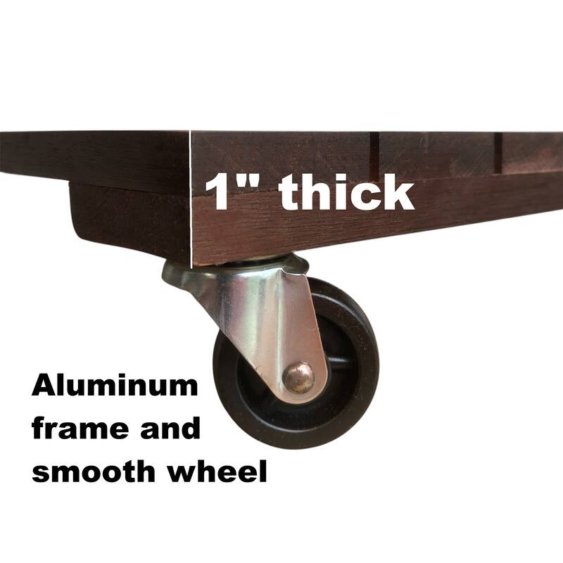 DreamPatio Acacia Plant Caddy (Pack of 2)