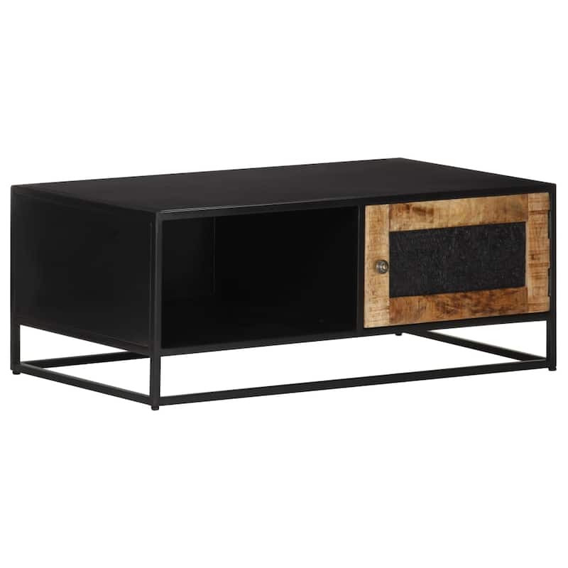 vidaXL Coffee Table 35.4"x19.7"x13.8" Rough Mango Wood