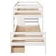 preview thumbnail 27 of 28, Modern Cabin Style Twin over Twin Loft Bunk Bed with Built-In Ladder,Mutiple Storage Drawers,Sturdy and Durable Wood Bed