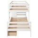 preview thumbnail 27 of 28, Twin over Twin Size Pine Wood Loft Bunk Bed with Drawers and Ladder for Bedroom