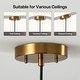 preview thumbnail 3 of 12, 1-Light Smoky Glass Pendant Light with Adjustable Height - N/A