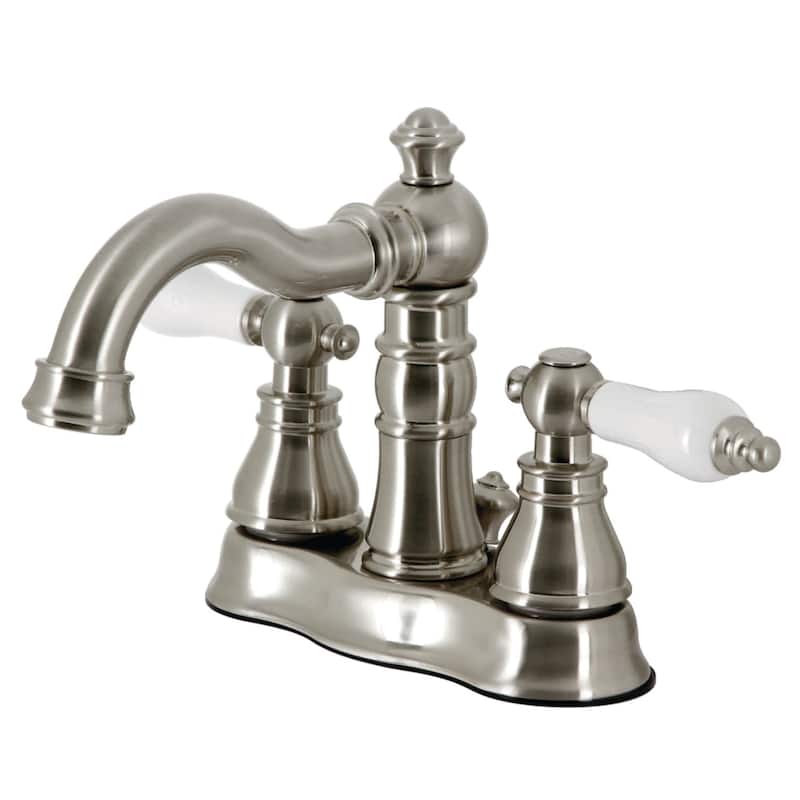 Kingston Brass American Patriot 1.2 GPM Centerset Bathroom Faucet with - Brushed Nickel