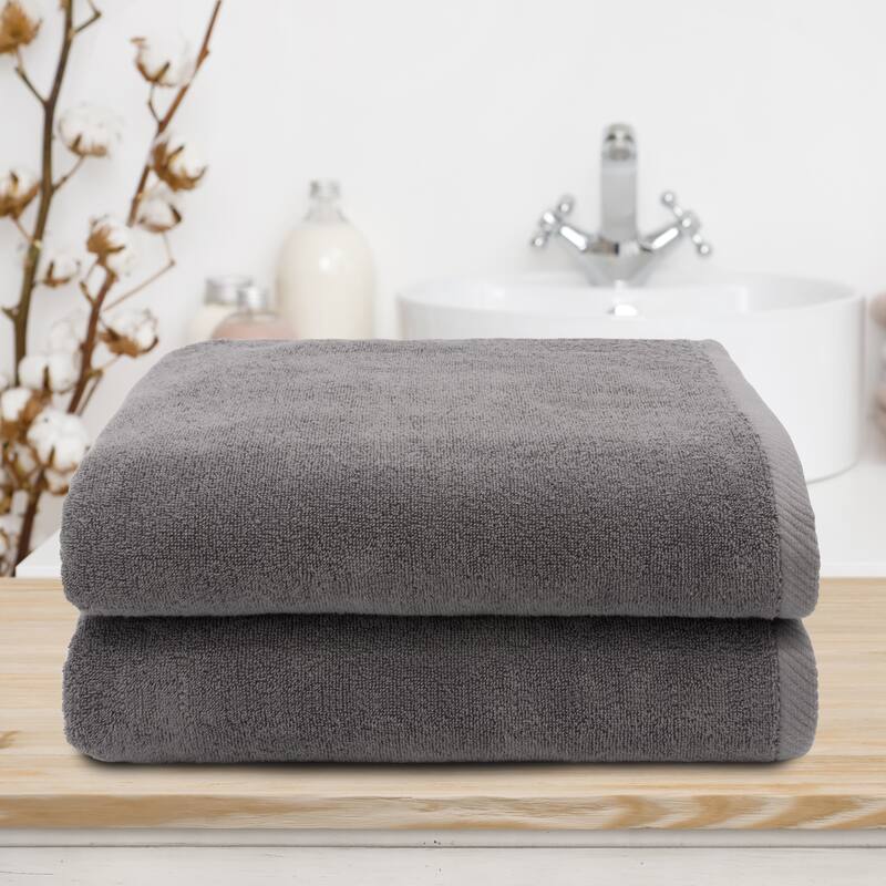 Authentic Hotel and Spa 100% Turkish Cotton Ediree Bath Towels - Set of 2