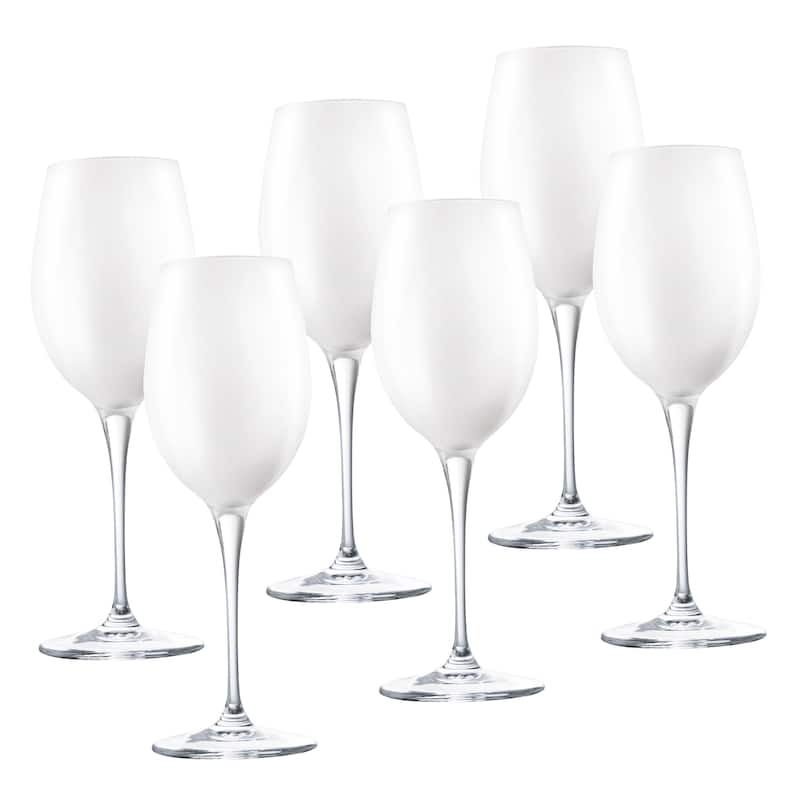 Majestic Gifts Inc. Glass Water/ Wine Goblets Opal 14 Oz. Set/6