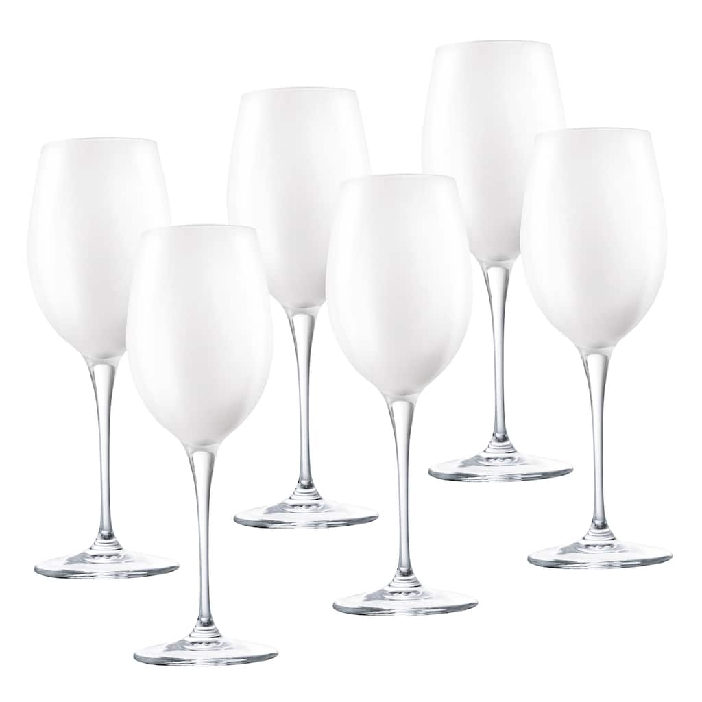 Majestic Gifts Inc. Glass Water/ Wine Goblets - Opal - 14 Oz. - Set/6