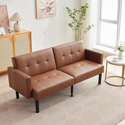 Sofa Bed, Compact Loveseat, Modern Mid-Century Sleeper Sofa, Convertible Couch, Living Room Couches