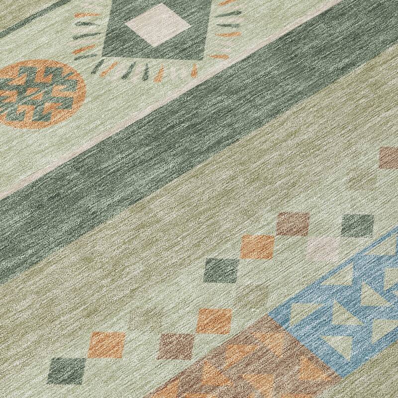 Machine Washable Indoor/ Outdoor Global Tuca Chantille Rug