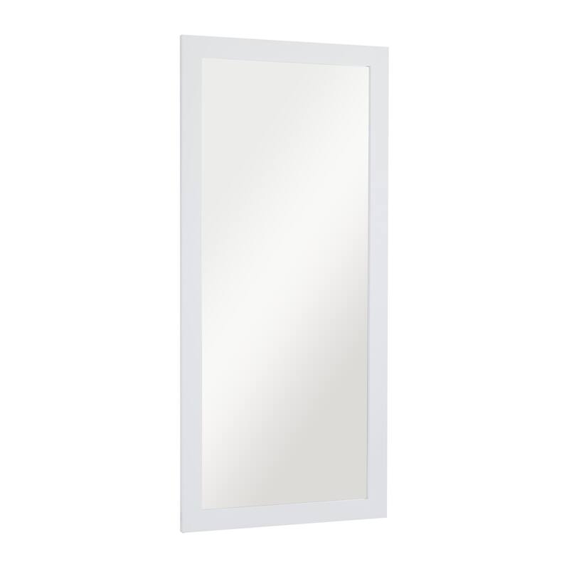 White Wooden Room Wall Mirror