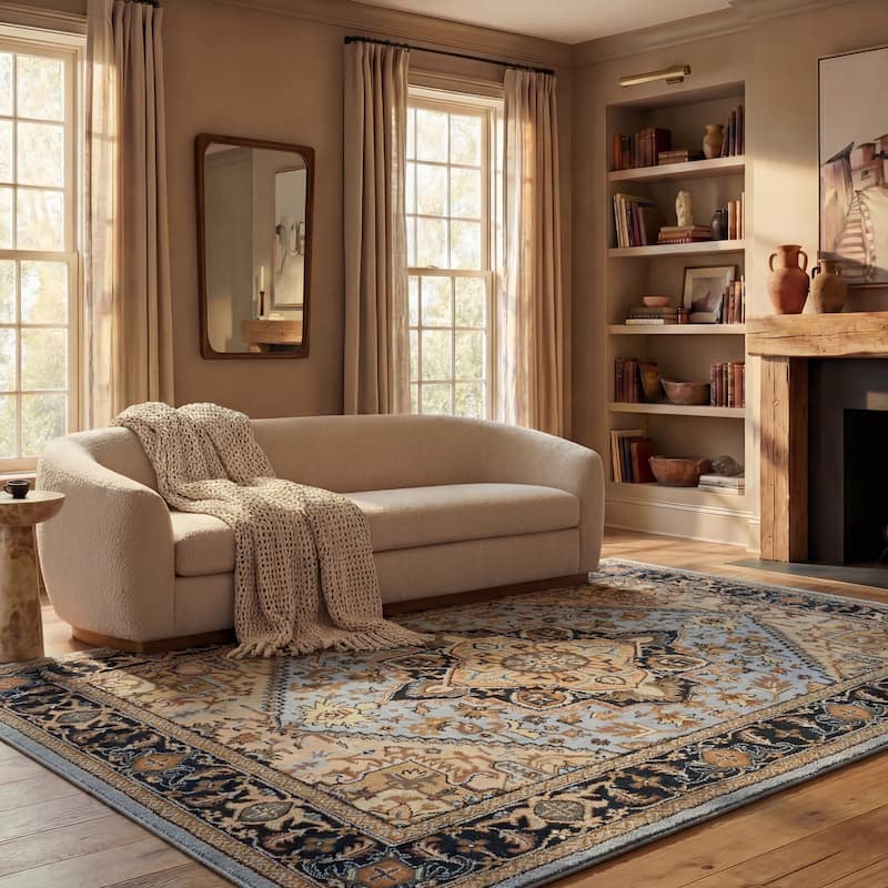 SAFAVIEH Handmade Heritage Carrol Traditional Oriental Wool Rug