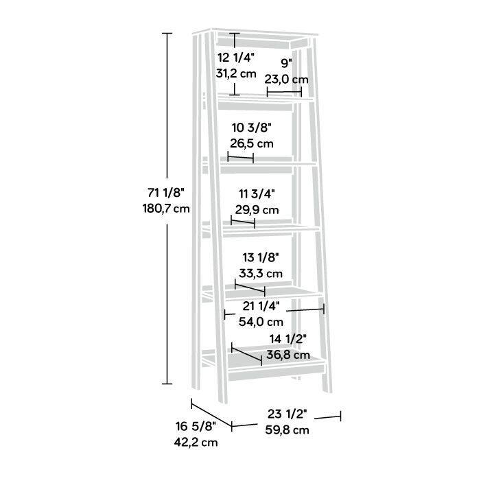 Trestle 5-Shelf Bookcase