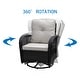preview thumbnail 10 of 8, Scammon Bay 3-piece Wicker Swivel Conversation Set by Havenside Home