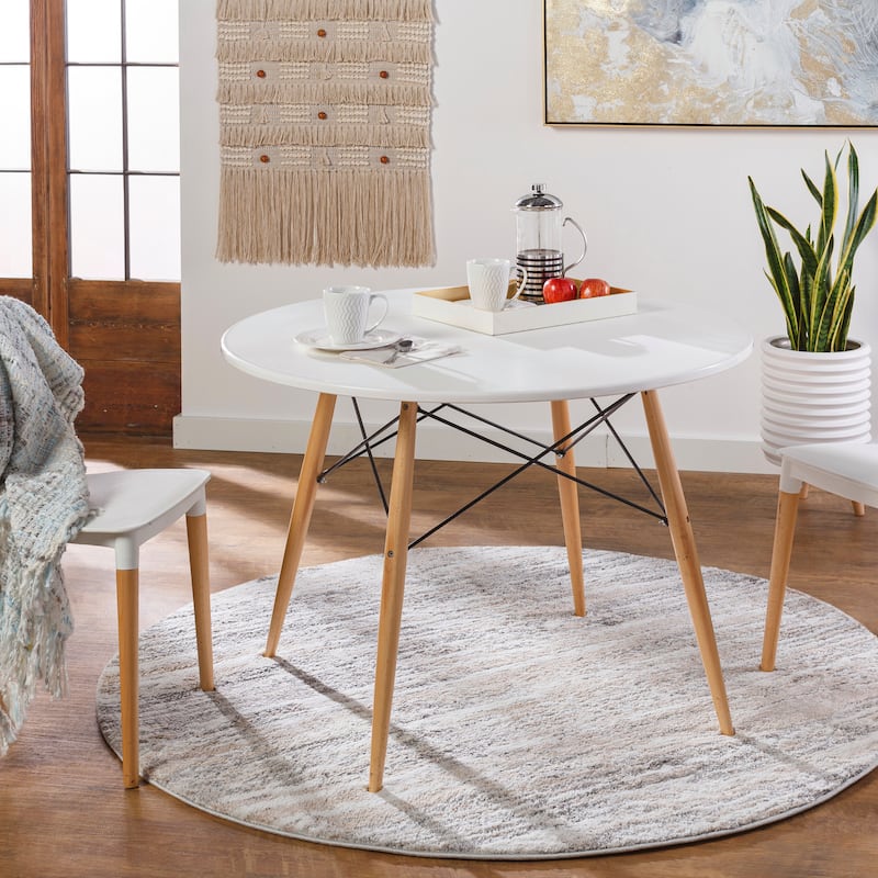 Livabliss Lido Plush Striped Area Rug - Camel - 7'10" Round