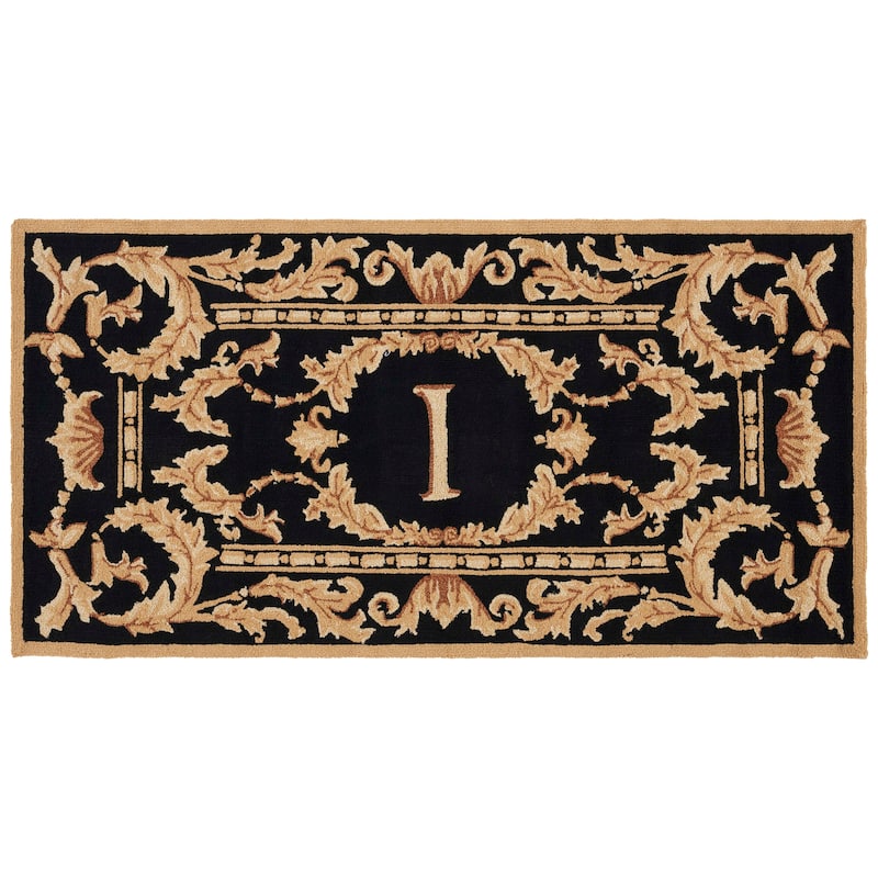 SAFAVIEH Handmade Monogram Kyousuke Casual Rug - 3' x 6' - Black - I