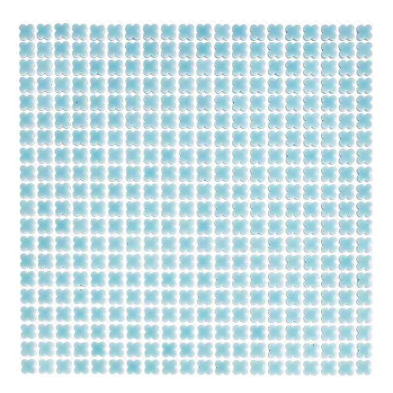 Merola Tile Fioretti Glossy Powder Blue 12" x 12" Porcelain Mosaic Floor and Wall Tile