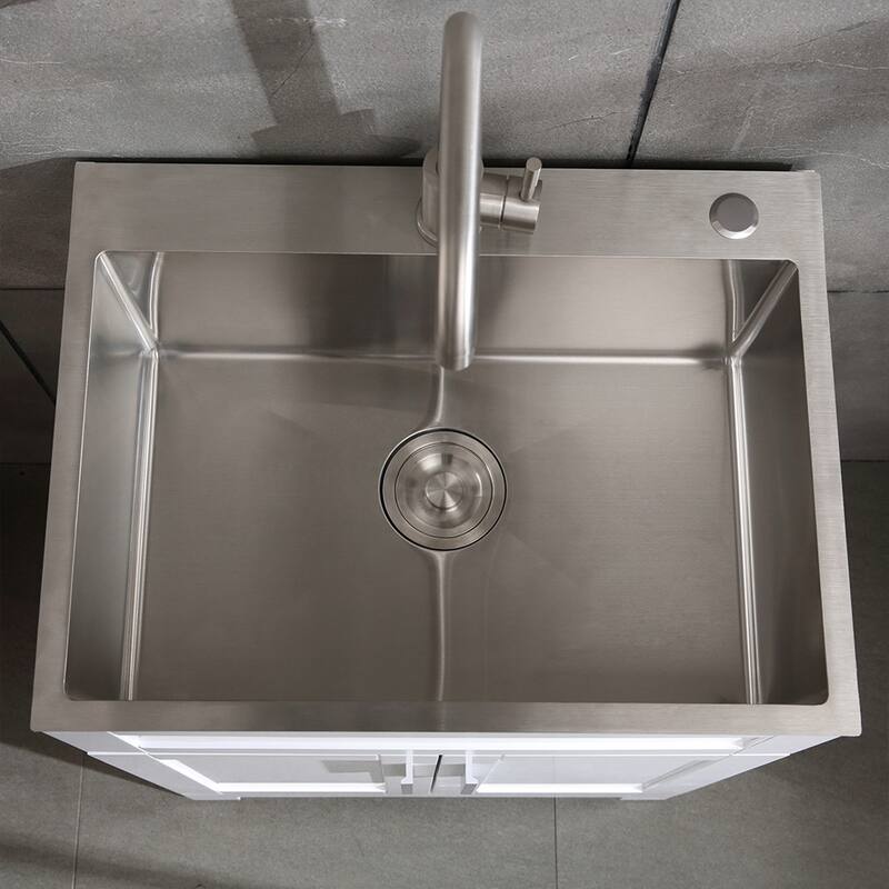 24in Washing Sink with Faucet Hoses and Drain Head Only