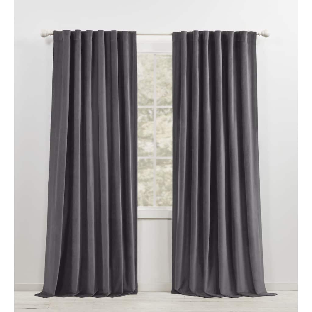 Lauren Ralph Lauren Velvety Back Tab/Rod Pocket Curtain Single Panel