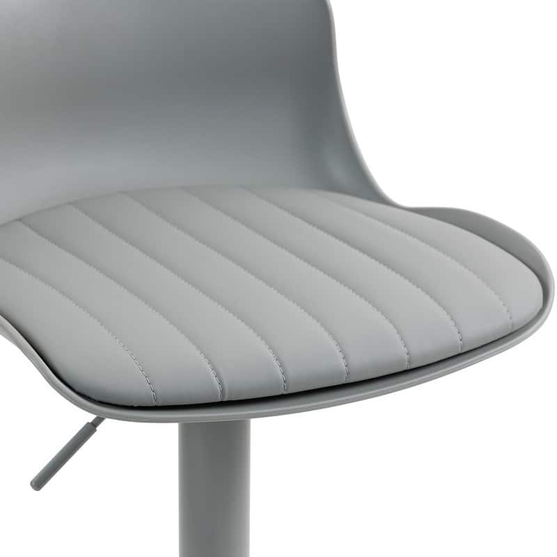 Adjustable Swivel Bar Stools Set of 2 - Modern Counter Height Kitchen Island Chairs with Back Support