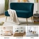preview thumbnail 50 of 114, HULALA HOME Monica Modern Velvet Curved Tufted Back Loveseat with Metal Tapered Legs