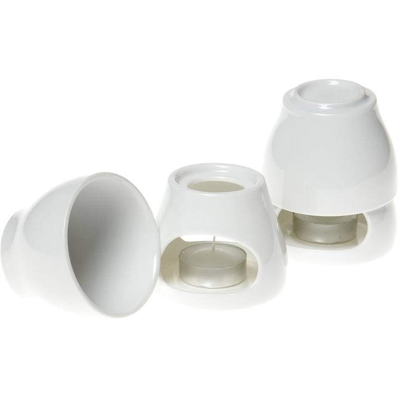 213 Porcelain Butter Warmer Set of 2 with Tea Lights, Dishwasher Safe