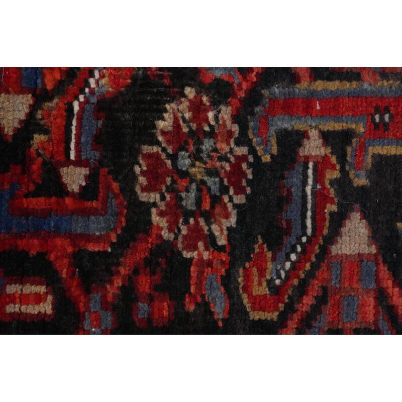 Hand Knotted Oriental 100% Wool Carpet Traditional All-Over Red Heriz Area Rug - 10' 0'' X 7' 4''