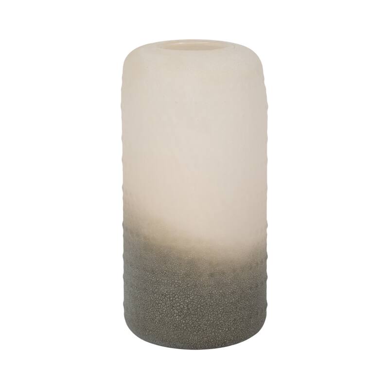 Sagebrook Home 11-inch Textured 2-tone Glass Vase, Exquisite Glass Craftsmanship - Ombre textured Multi - 5" x 5" x 11"