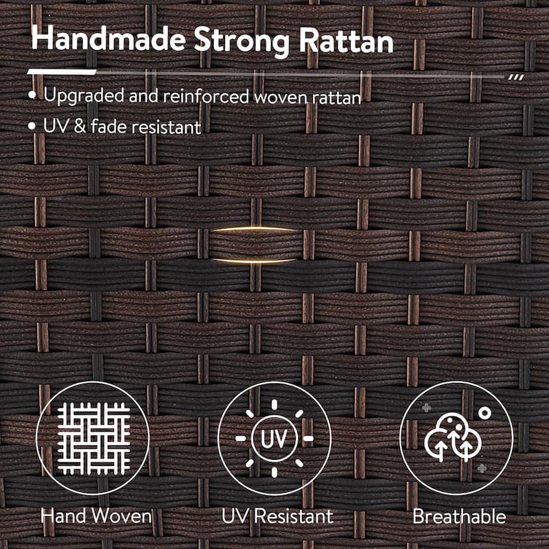 Outdoor PE Wicker Patio Furniture Set