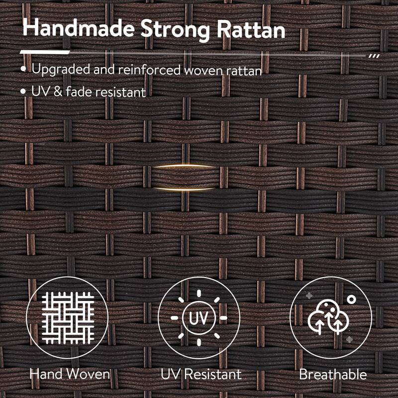 PE Wicker 2 Patio Chairs with Cushion