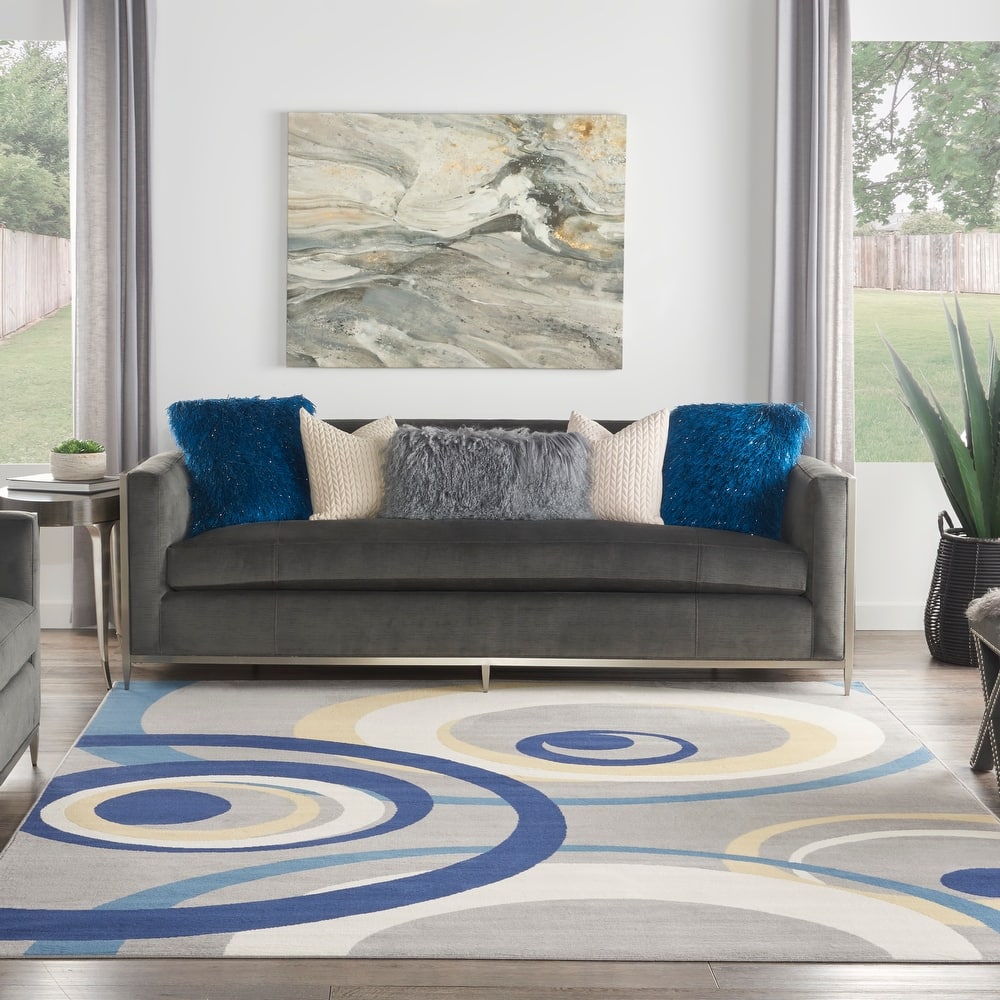 Nourison Grafix Transitional Geometric Abstract Area Rug