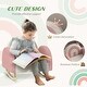 preview thumbnail 3 of 7, Kids Rocking Chair, Princess Crown Toddler Chair, Children's Armchair Rocker with Rainbow Backrest
