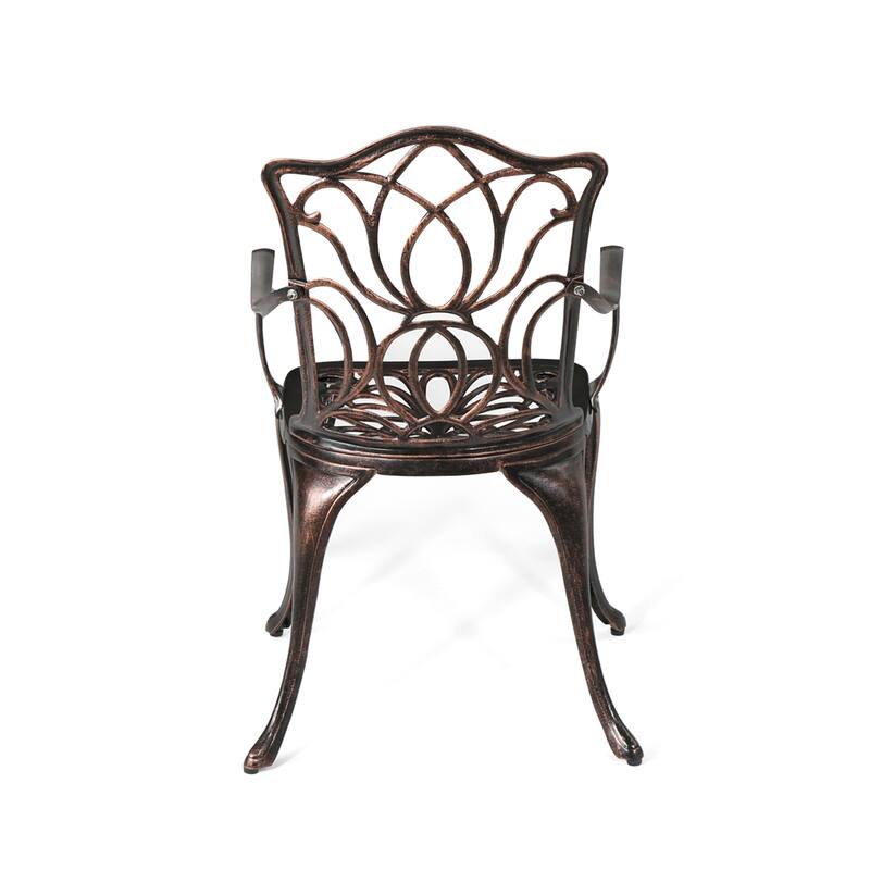 Tucson Cast Aluminum Outdoor Dining Chairs by Christopher Knight Home