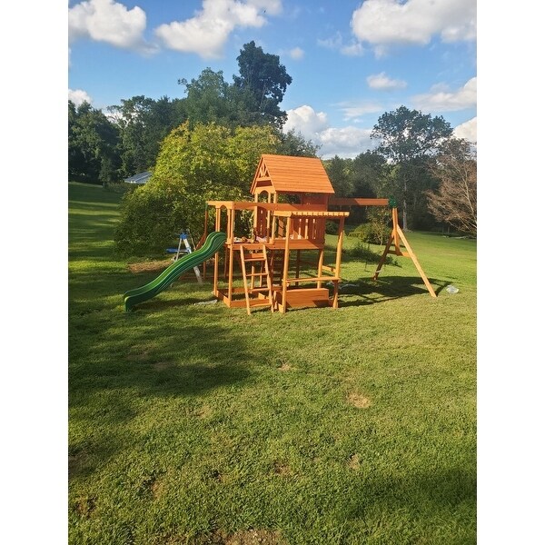 backyard discovery monticello cedar swing set