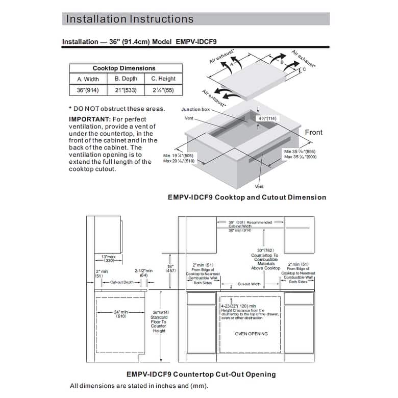 2 Piece Kitchen Appliances Packages Including 30" Induction Cooktop and