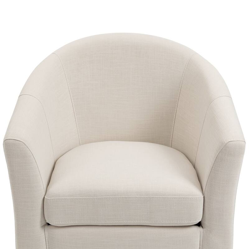 UIXE Swivel Barrel Accent Chair with Metal Base - 30.7"W x 29.9"H x 27.5"D