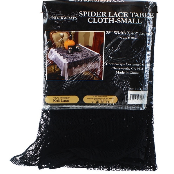 Spider Nets Lace Table Cloth-Small - Black