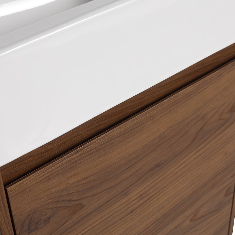 GDFStudio - Jasper Modern 18 Inch Floating Bathroom Vanity with Single Sink