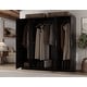 preview thumbnail 11 of 19, 100% Solid Wood Cosmo 4-Door Wardrobe with Solid Wood or Mirrored Doors