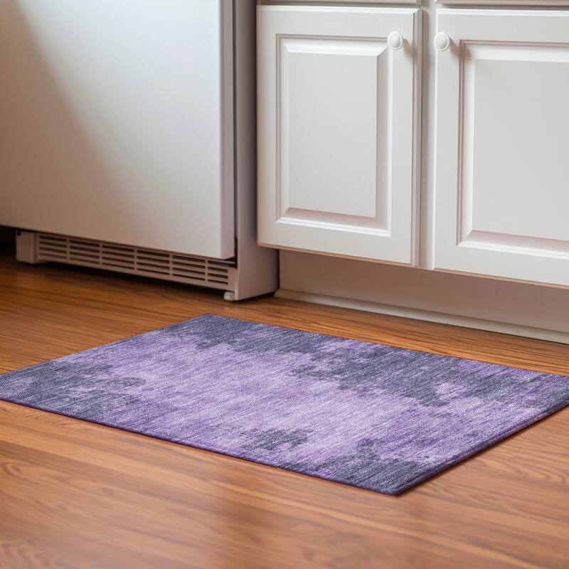 Premium Washable Super Soft Mayfield Rug - Purple - 1'8" x 2'6"