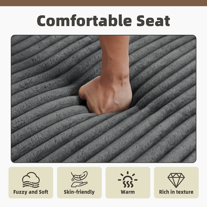 Oversized Upholstered Modular Sectional Chaise Lounge with Pillows